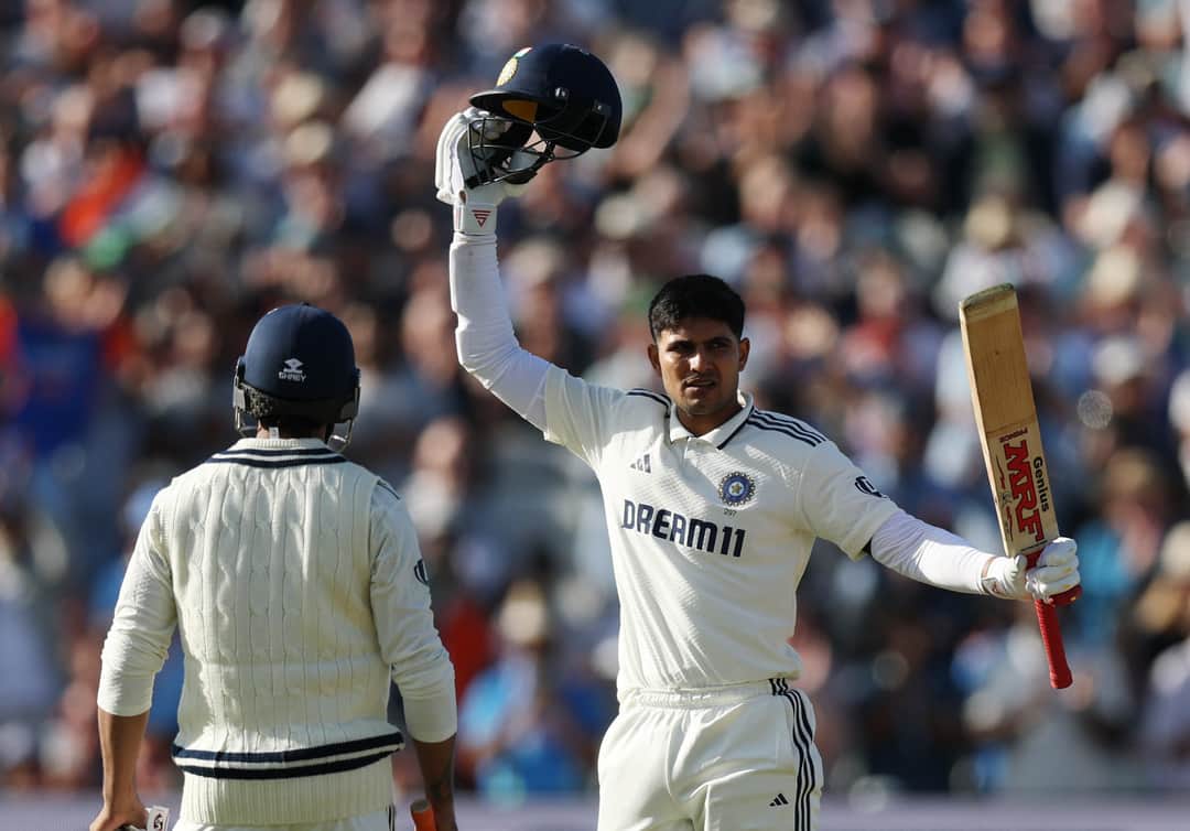 Shubman Gill was unbeaten on 114 on day 1 at Edgbaston.